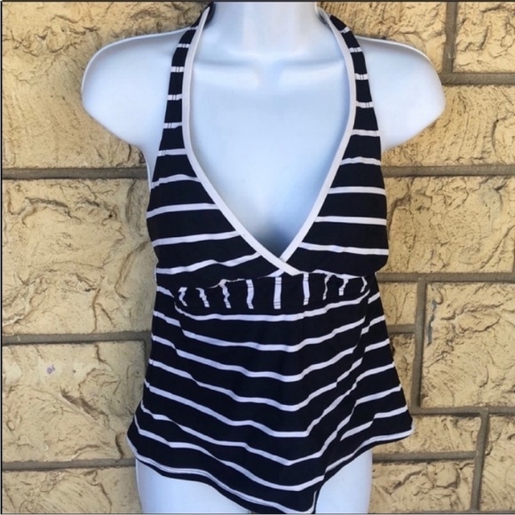 Anne Cole Stripped Swim Top Blue & White 
Size 12 - Picture 9 of 9